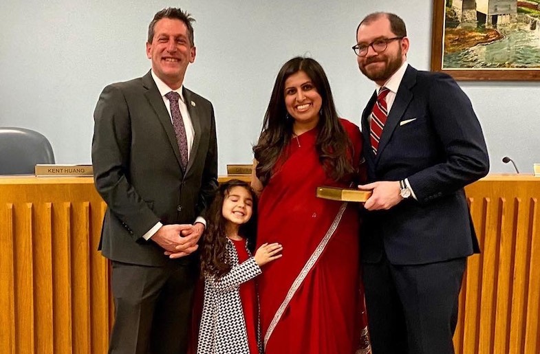 Dr. Sadaf Jaffer’s swearing-in for her first term as Mayor (Image provided by Fatima Naqvi)