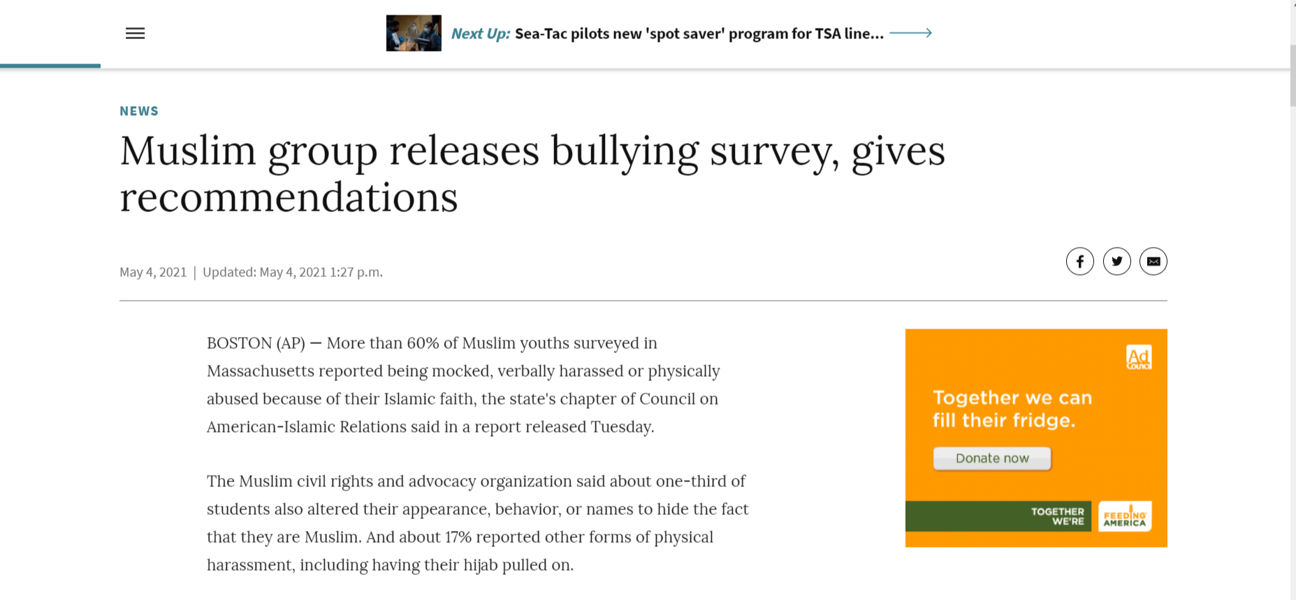 Muslim group releases bullying survey, gives recommendations