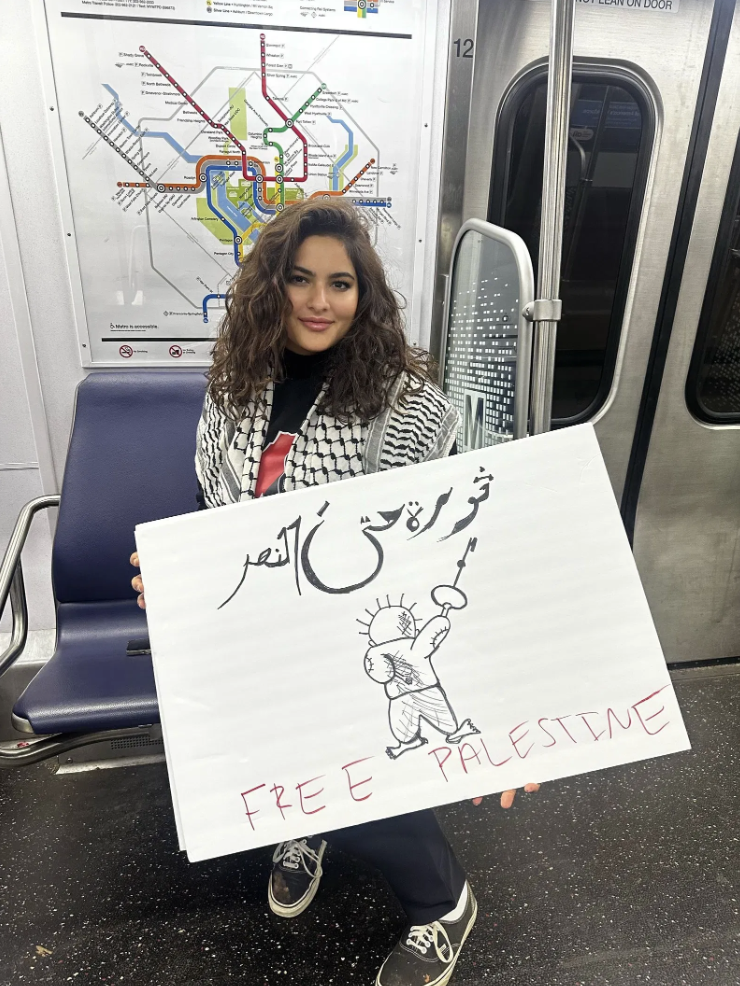 The Council on American-Islamic Relations is calling for action after a man is seen on cell phone video appearing to threaten a young Muslim woman on a Metro train. (Credit: Council on American-Islamic Relations)