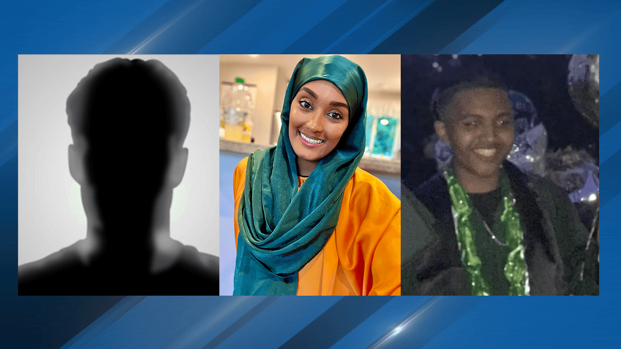 Graphic showing two of the three victims, Nadia Kassa (middle) and Johnathan Bishu (right), from a mass shooting in south Seattle on Sunday August 20, 2023. (Photo: Bishu and Kassa Family)